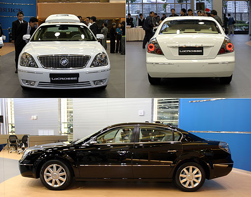 Buick LaCrosse在造形上可说是相当符合华人市场的口味,包括前方的直瀑式水箱护罩、大型晶钻头灯、后视镜方向指示灯以及厚实饱满的车尾线条,无一不是符合国人对于大型房车气派外观的要求。